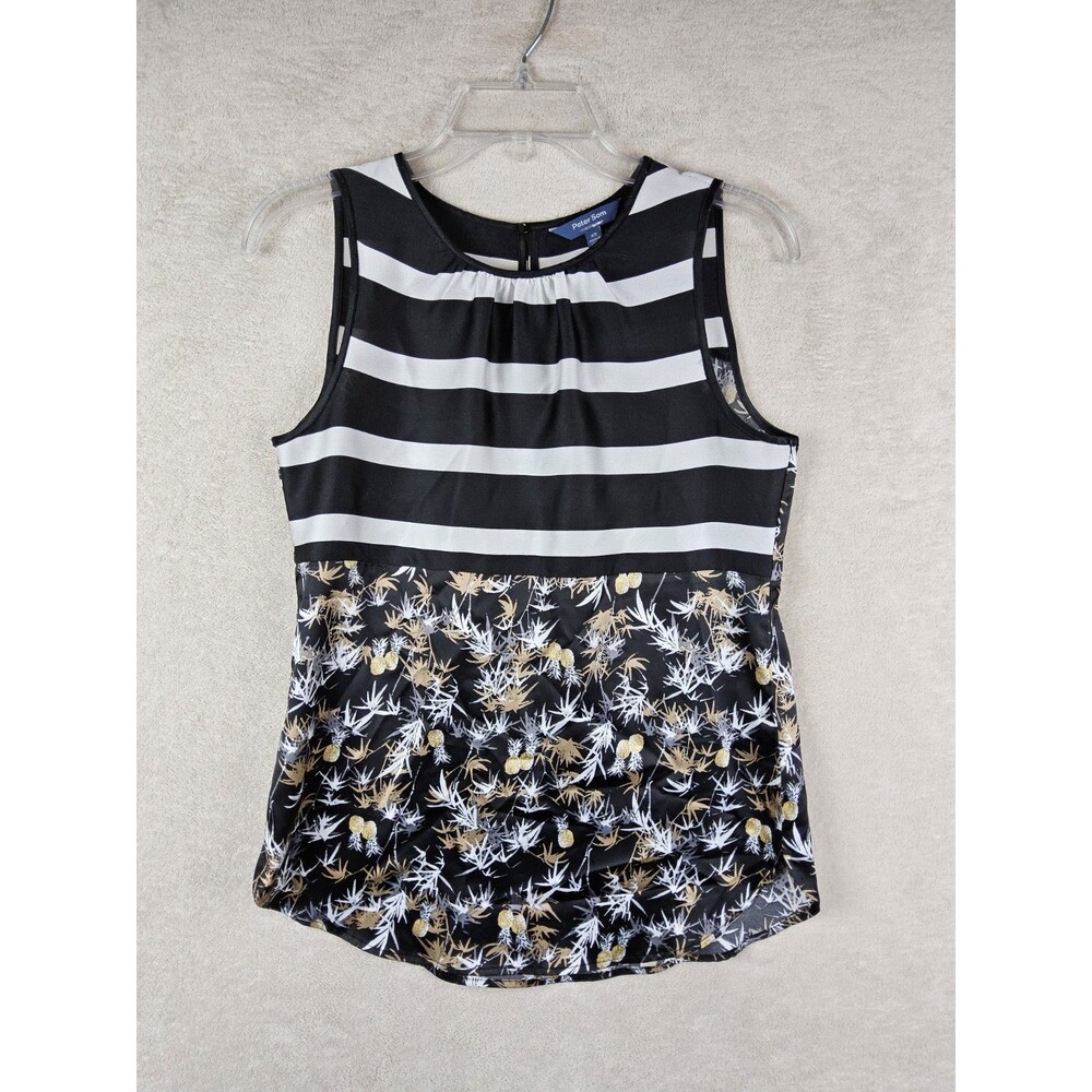 Peter Som Design Nation Women’s Sleeveless Pinapple Striped Top Size XS